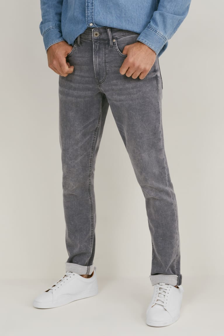 Jeans C&A Flaco Flex Jog Denim Recycled Azules Gris | JBDAMU-259