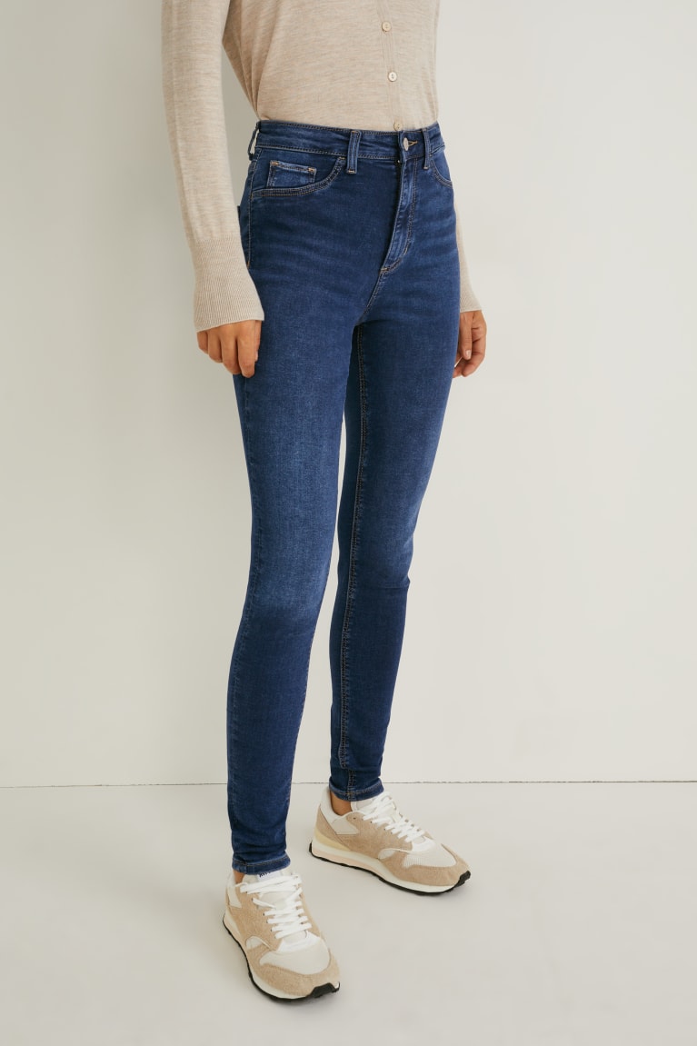 Jeans C&A Flaco High Cintura Azules | BAWRUT-976