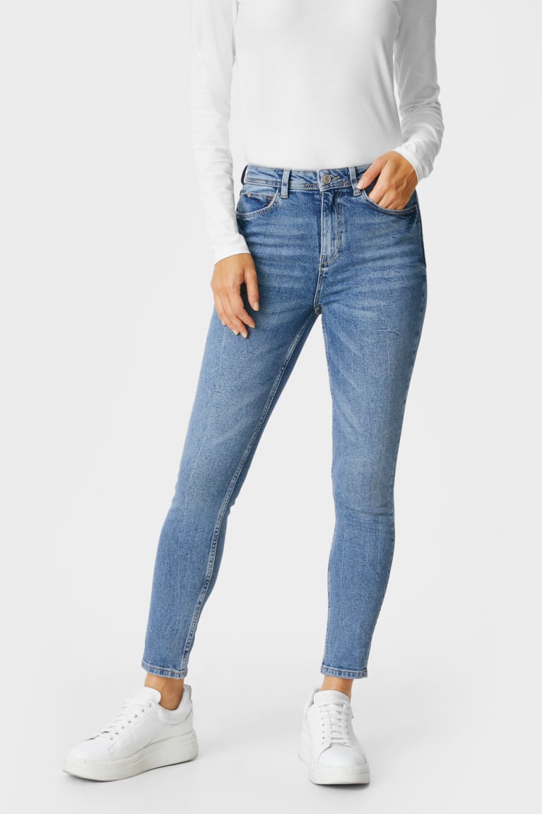 Jeans C&A Flaco High Cintura Azules | HJGLXQ-769