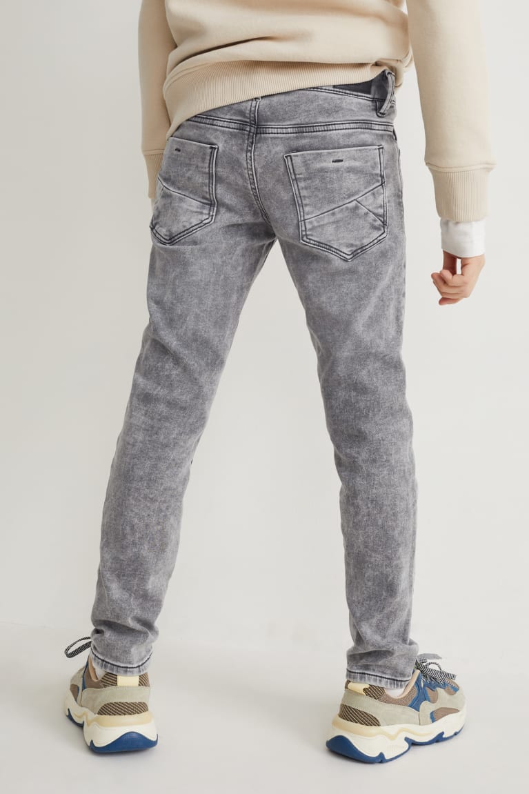 Jeans C&A Flaco Jog Denim Azules Gris | AUJQSN-645