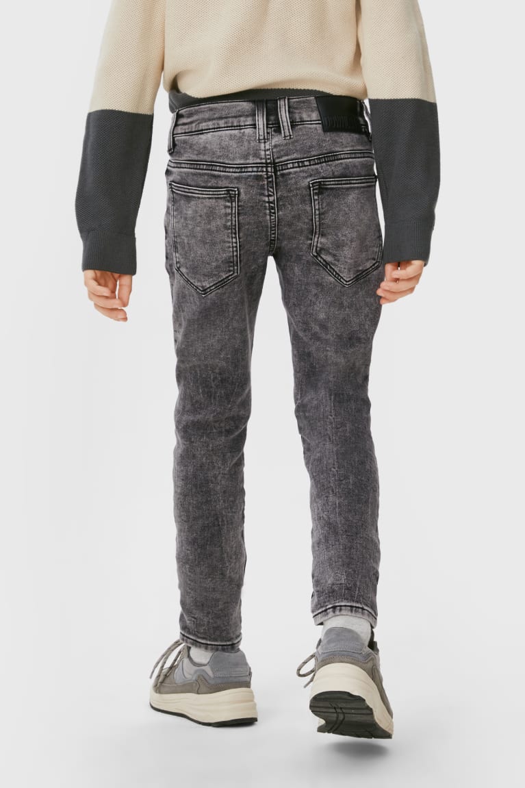 Jeans C&A Flaco Jog Denim Azules Gris | MVNGUP-510