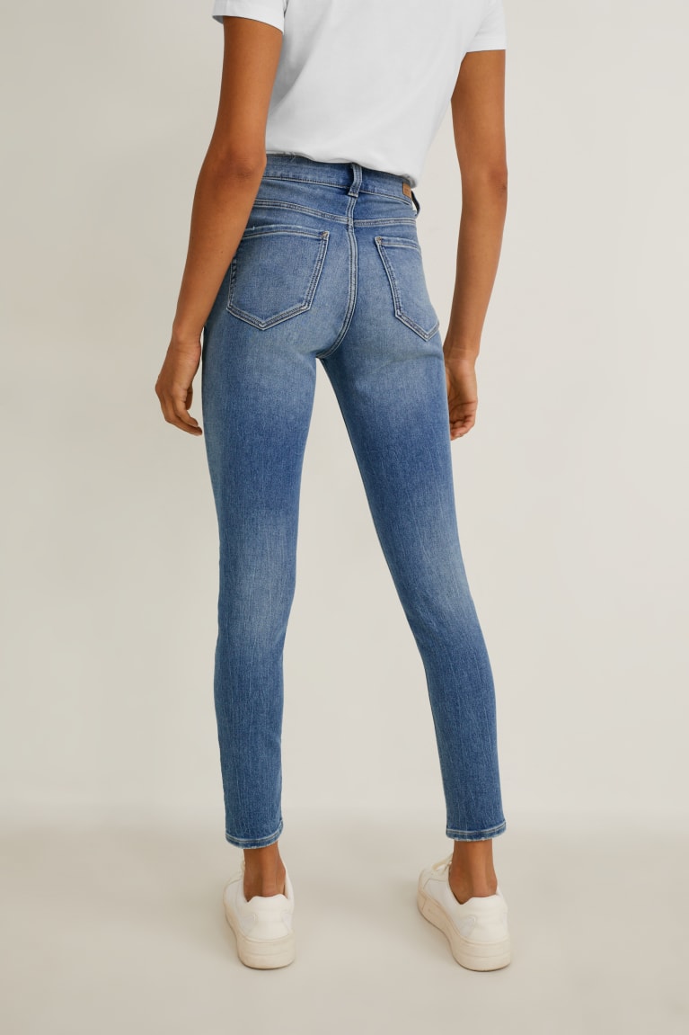 Jeans C&A Flaco Mid-rise Cintura Jog Denim Azules | SGFABX-093