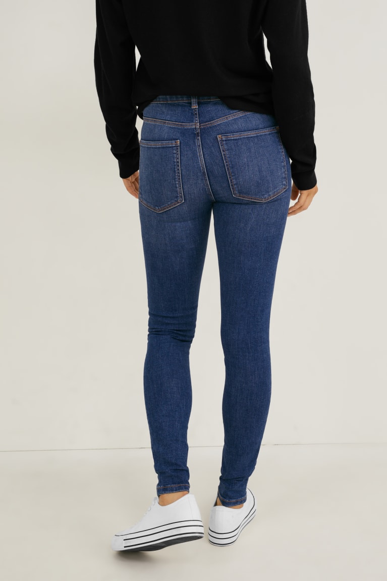 Jeans C&A Flaco Mid-rise Cintura Lycra® Azules | LOYSAU-594