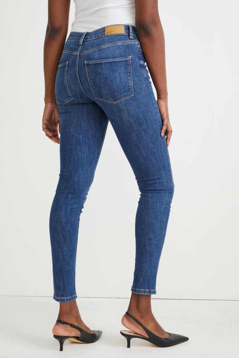 Jeans C&A Flaco Mid-rise Cintura Lycra® Azules | SOFKXQ-320