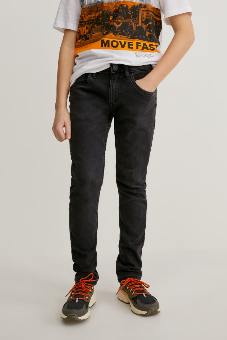 Jeans C&A Flaco Organic Algodon Negras | GTYAPZ-365