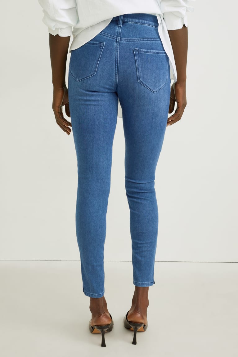 Jeans C&A Jegging High Cintura Flaco Fit 4 Wway Stretch Azules | LGAEVZ-903