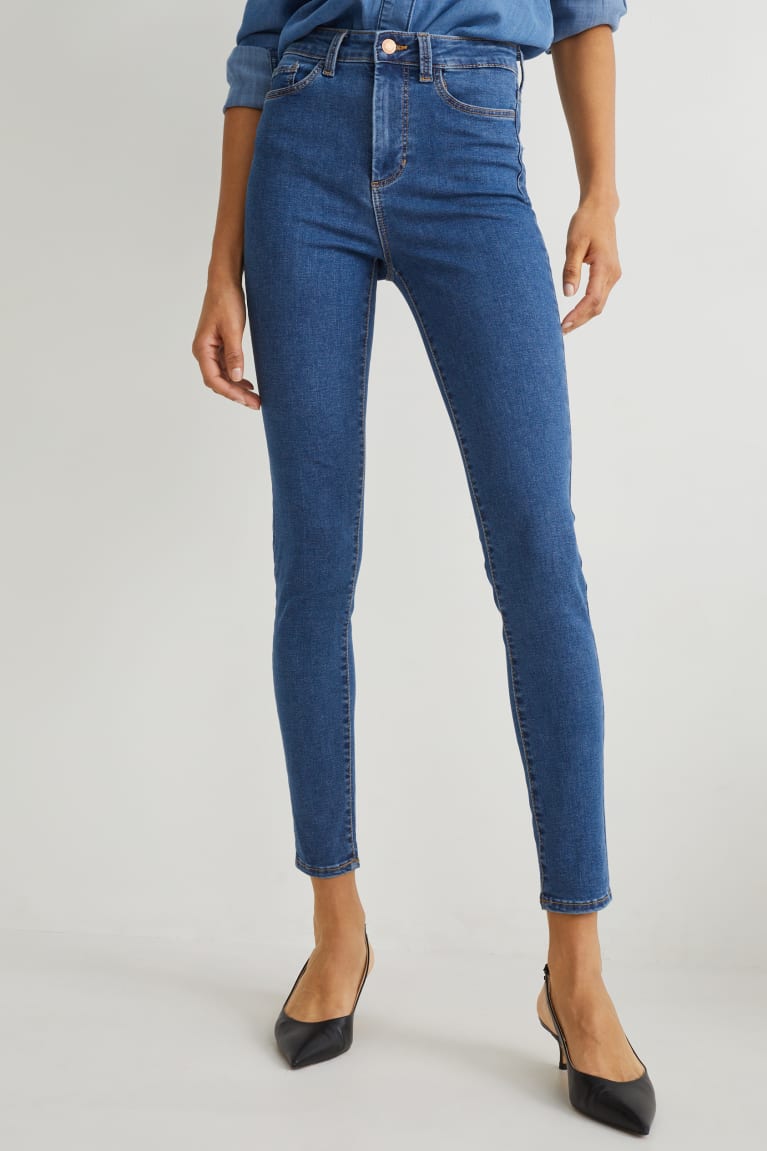 Jeans C&A Jegging High Cintura Lycra® Azules | NUOCTK-029