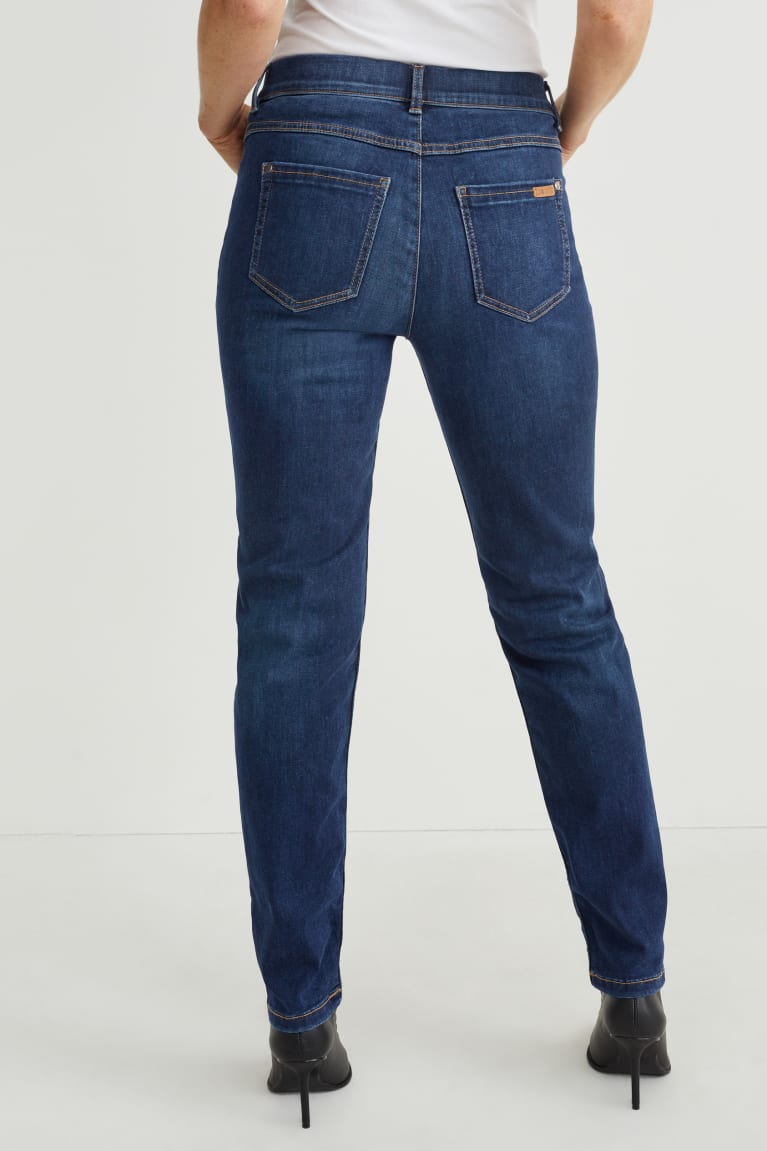 Jeans C&A Jegging Mid-rise Cintura Slim Fit Lycra® Azules Azules Oscuro | MIHZJC-910