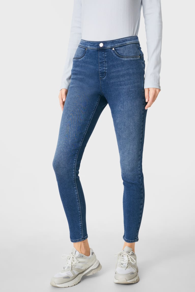 Jeans C&A Jegging Thermal Jeggings Push-up Effect Azules | LPWKAO-385