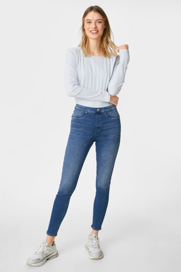 Jeans C&A Jegging Thermal Jeggings Push-up Effect Azules | LPWKAO-385