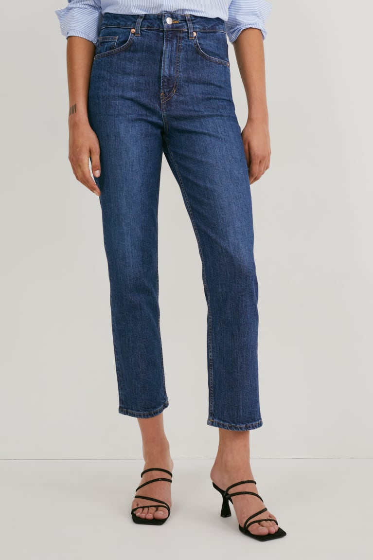 Jeans C&A Made In Eu Directo High Cintura Organic Algodon Azules | MCFIWE-340