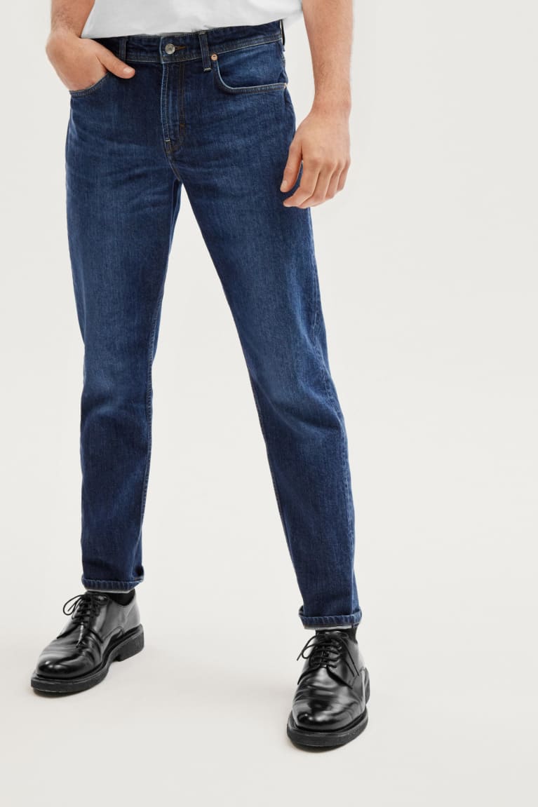 Jeans C&A Made In Eu Tapered Organic Algodon Azules Azules Oscuro | RDOIML-873