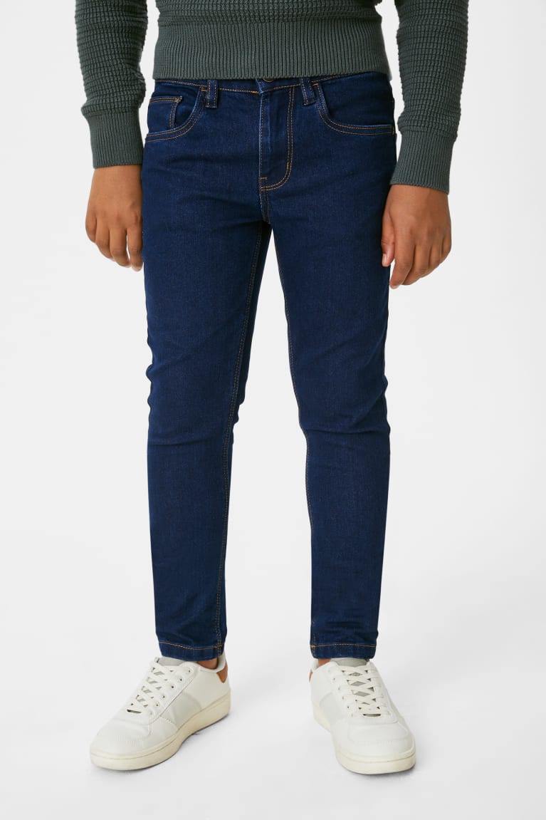 Jeans C&A Multipack Of 2 Flaco Azules Azules Oscuro | VXZLYJ-035