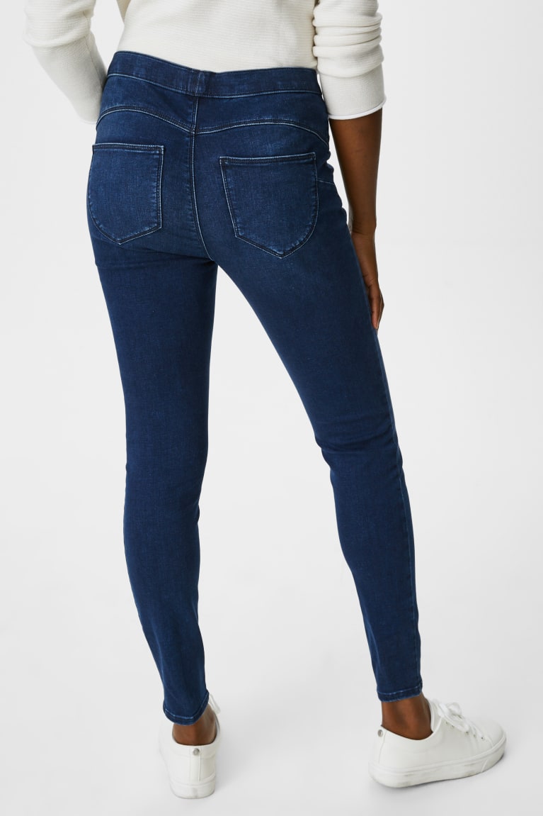 Jeans C&A Multipack Of 2 Jeggings Mid Cintura Push-up Effect Azules Gris Oscuro | MXFIPR-390