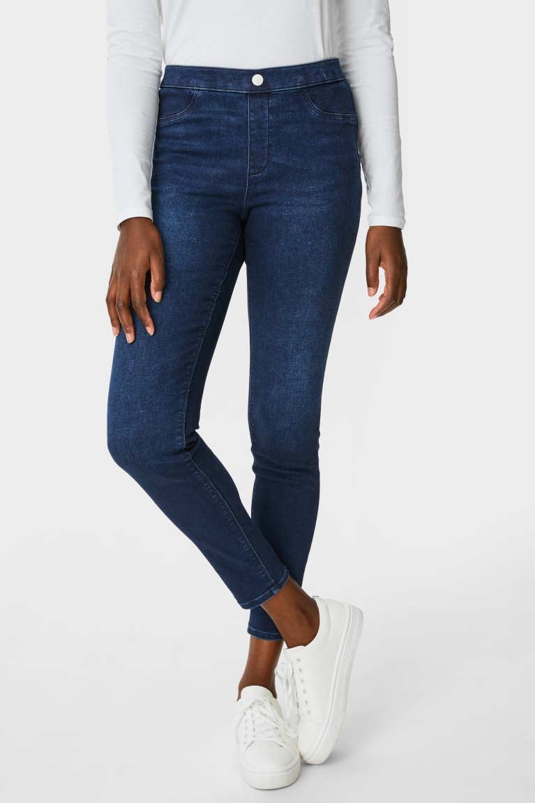 Jeans C&A Multipack Of 2 Jeggings Mid Cintura Push-up Effect Azules | QTWNBM-420