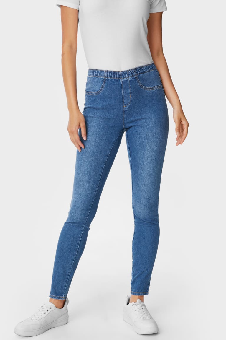 Jeans C&A Multipack Of 3 Jegging Mid Cintura Azules | GTKSUI-964