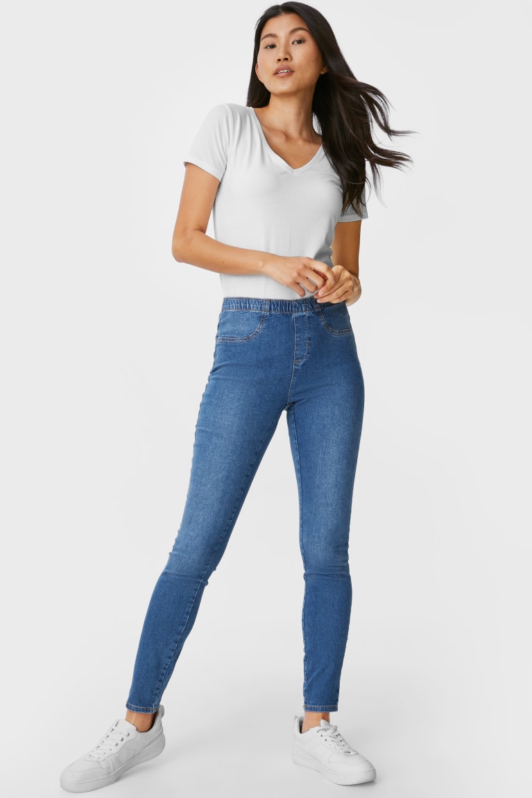 Jeans C&A Multipack Of 3 Jegging Mid Cintura Azules | GTKSUI-964