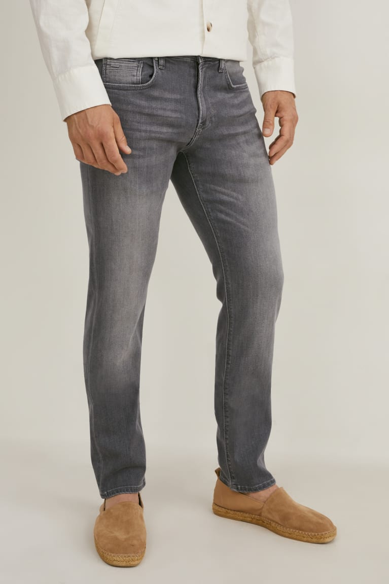 Jeans C&A Premium Slim Recycled Gris | QTFDYE-569