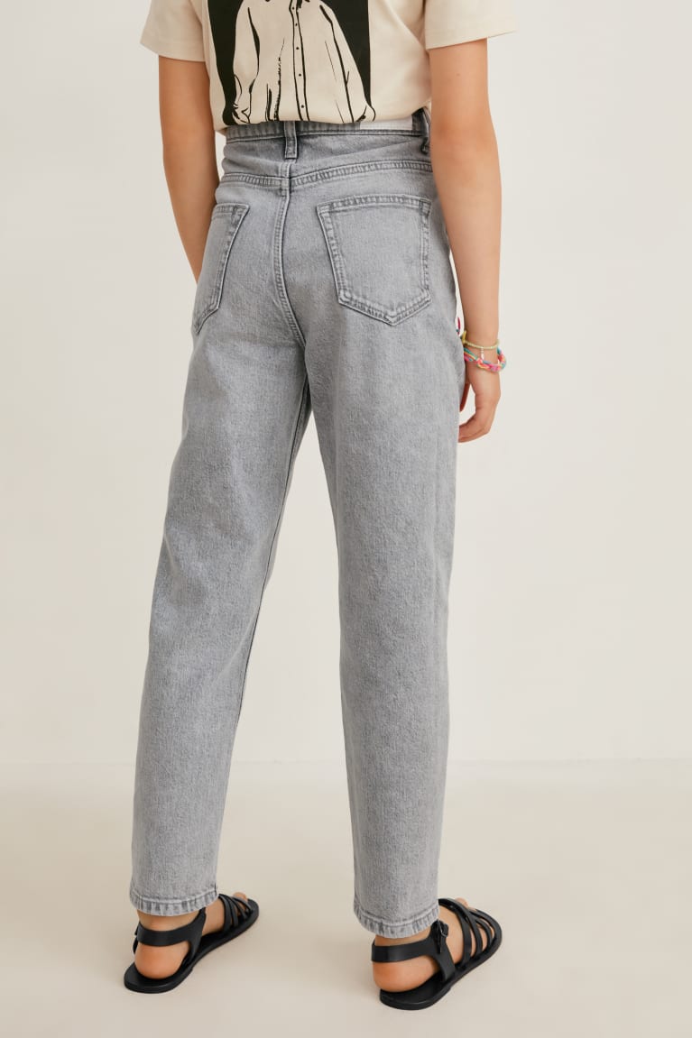 Jeans C&A Relaxed Azules Gris Claro | JTSQWM-427