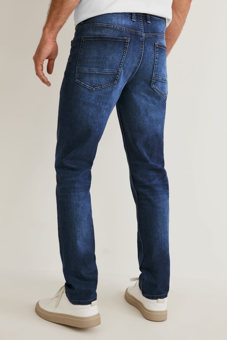 Jeans C&A Slim Coolmax® Ecomade Lycra® Azules Azules Oscuro | NVQMZE-916