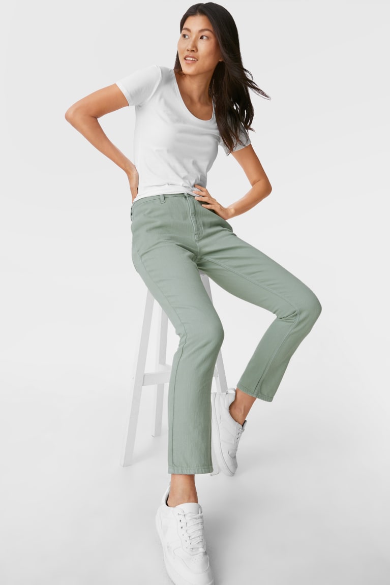 Jeans C&A Slim Fit Cradle To Cradle Certified® Gold Verde Menta Verde | LOZIPA-348