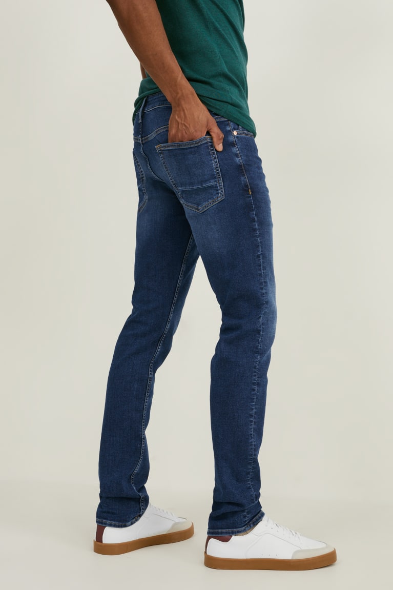 Jeans C&A Slim Flex Jog Denim Azules Azules Oscuro | CBKDFJ-956