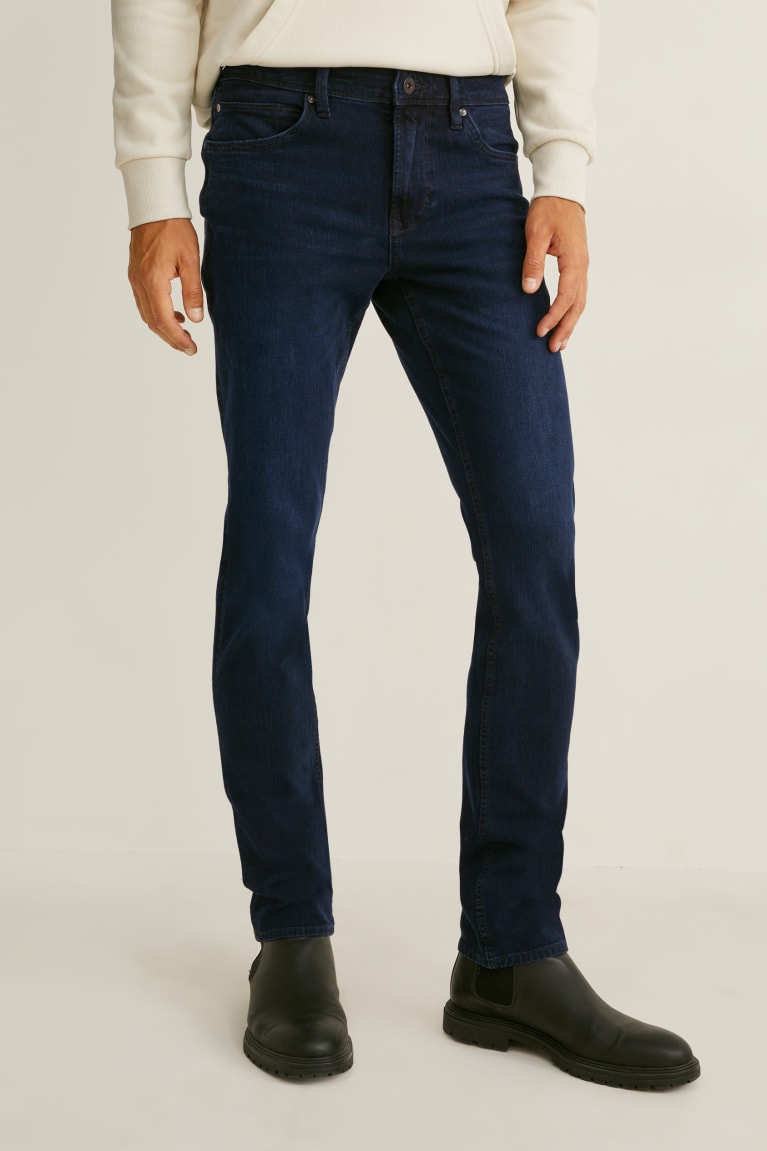 Jeans C&A Slim Flex Lycra® Azules Azules Oscuro | QXTBKP-932