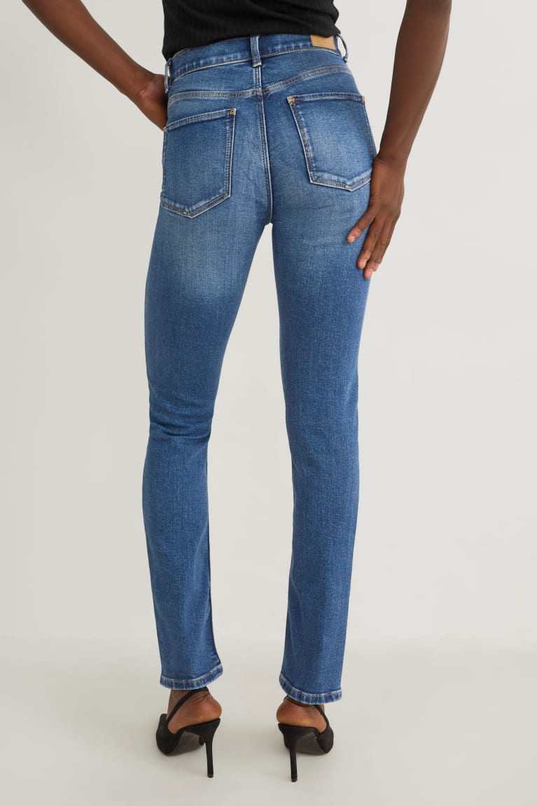 Jeans C&A Slim High Cintura Cradle To Cradle Certified® Gold Azules | NAYUFT-758