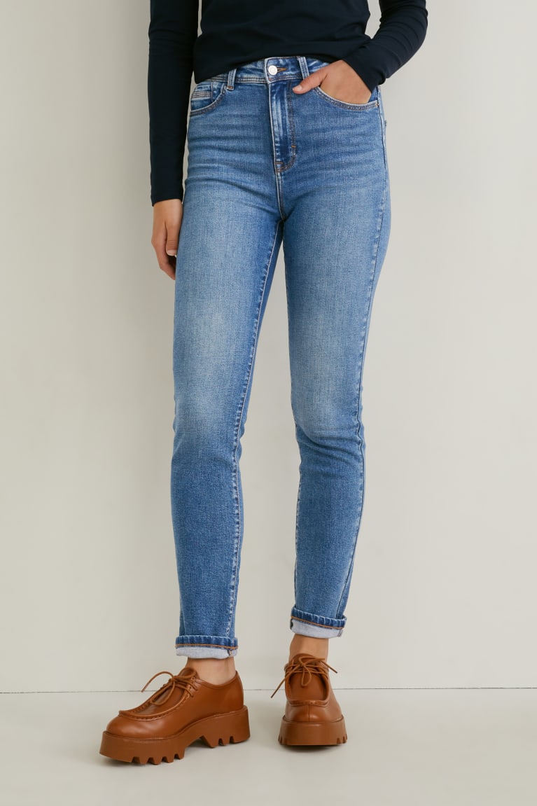 Jeans C&A Slim High Cintura Lycra® Recycled Azules Azules Claro | USMAPJ-809