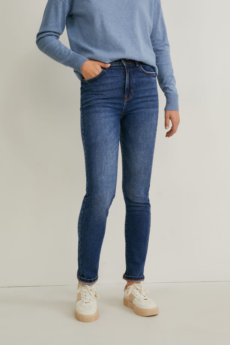 Jeans C&A Slim High Cintura Lycra® Recycled Azules | WYRAQH-807