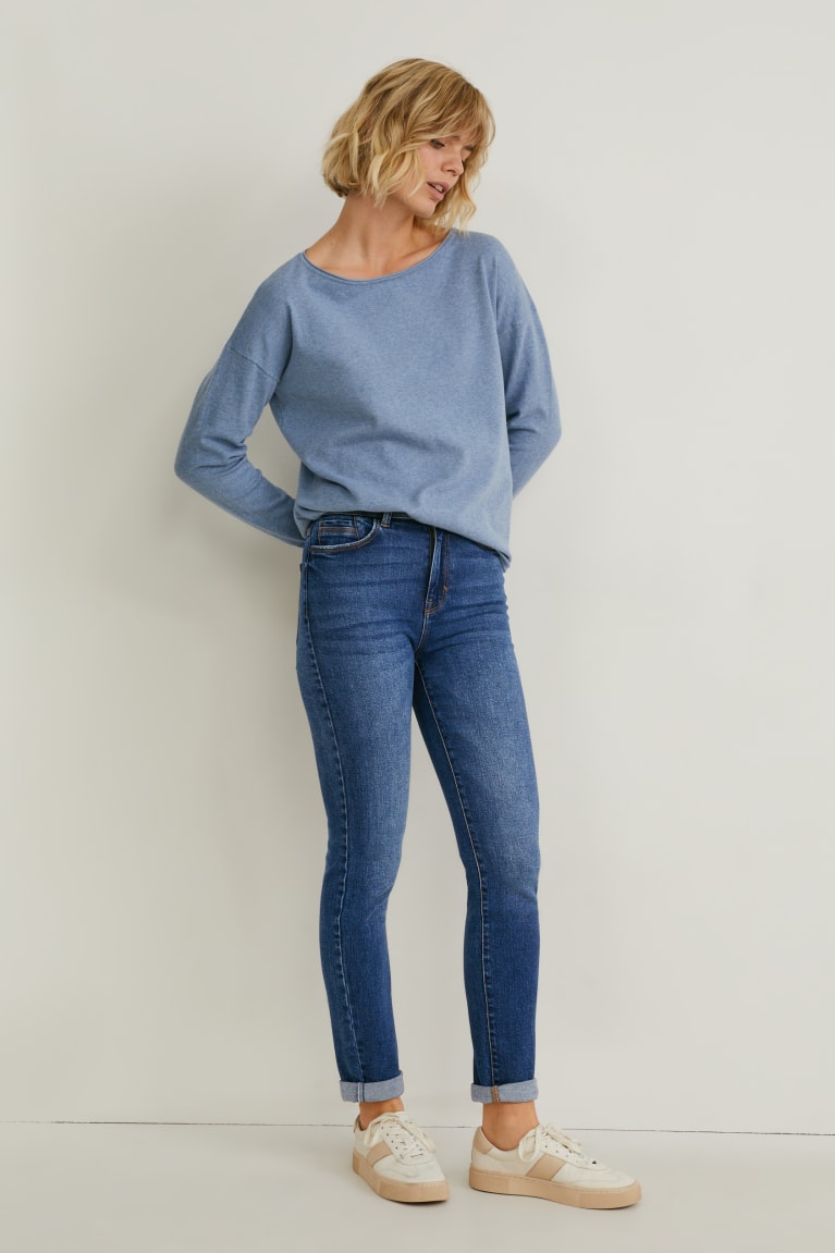 Jeans C&A Slim High Cintura Lycra® Recycled Azules | WYRAQH-807