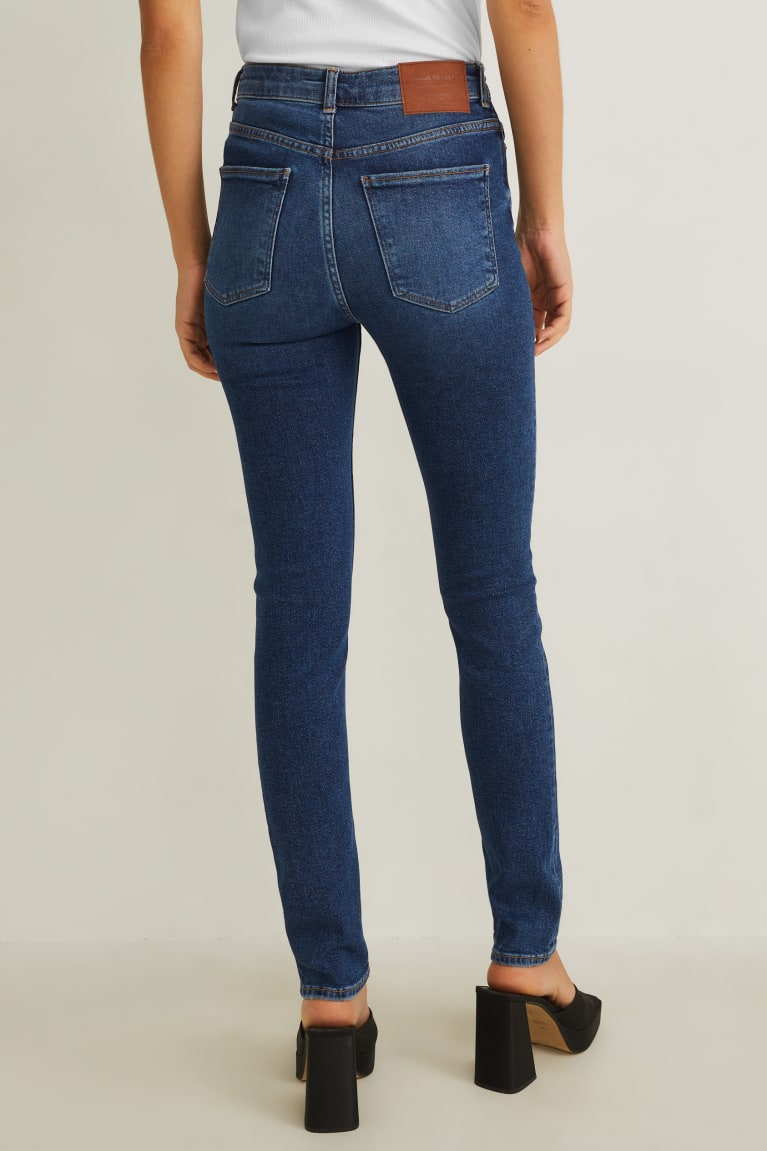 Jeans C&A Slim High Cintura Recycled Azules | KHBDUZ-437