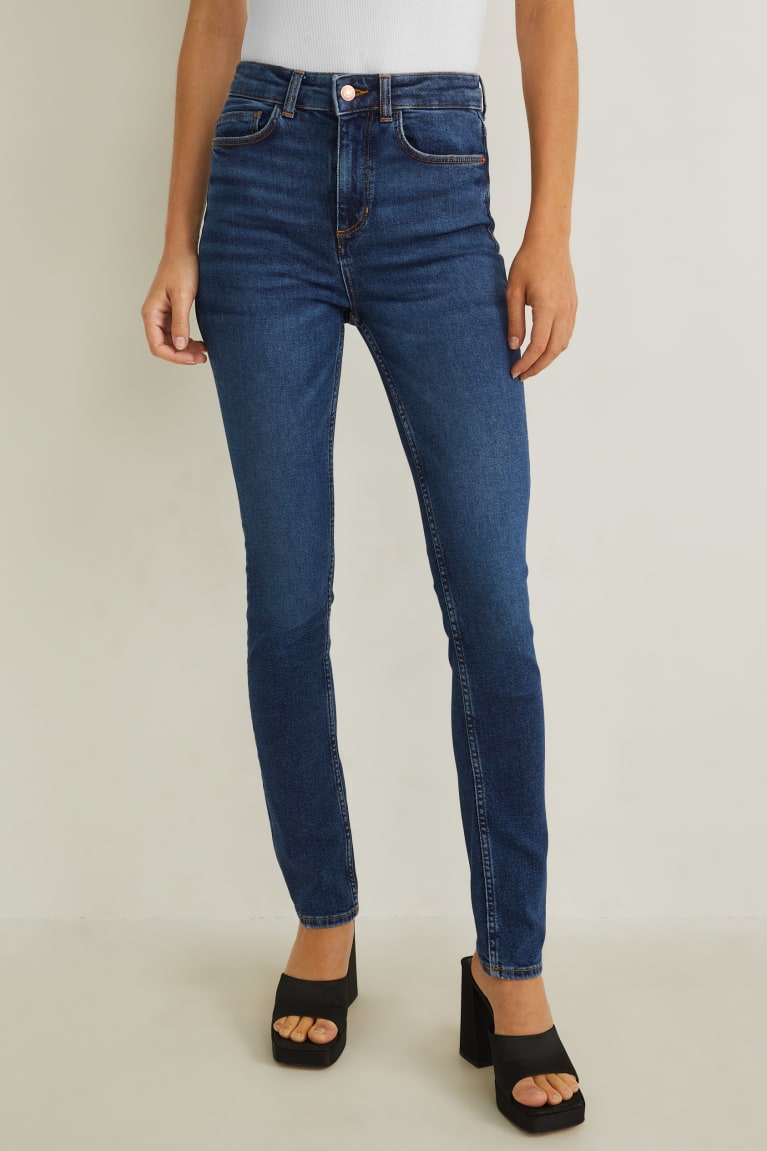 Jeans C&A Slim High Cintura Recycled Azules | KHBDUZ-437