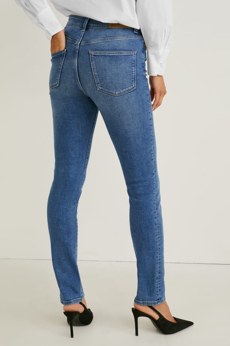 Jeans C&A Slim High Cintura Recycled Azules | RAONIJ-524