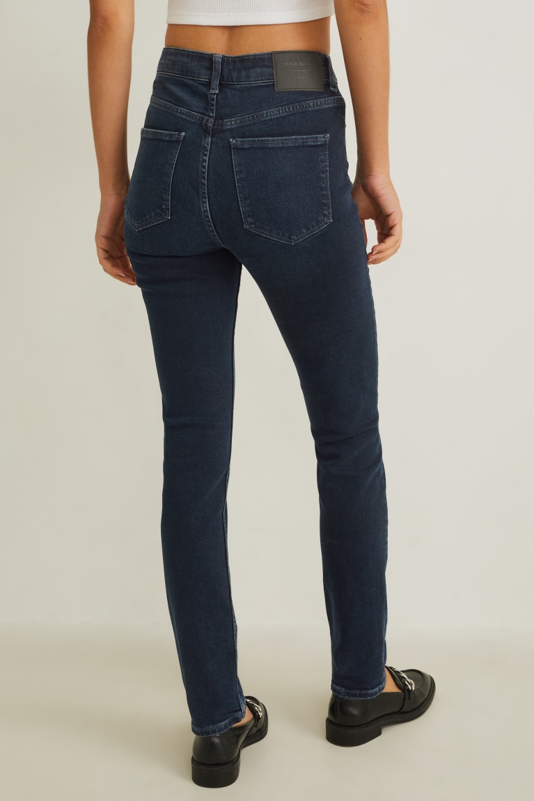 Jeans C&A Slim High Cintura Recycled Azules Azules Oscuro | XQOIWY-382