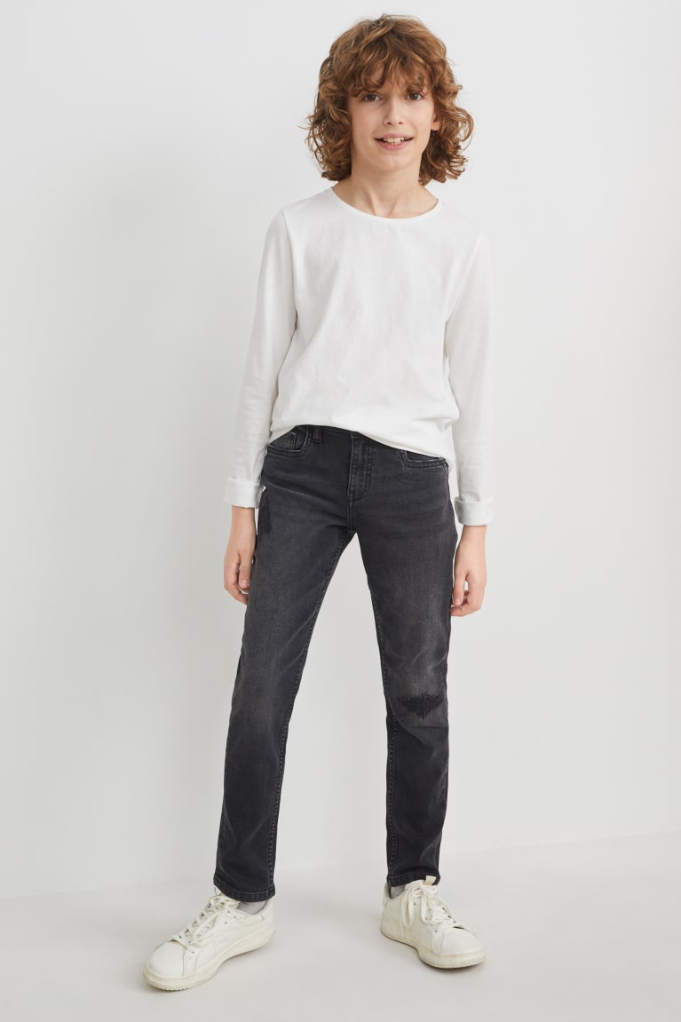 Jeans C&A Slim Lycra® Azules Gris Oscuro | AKXUET-267