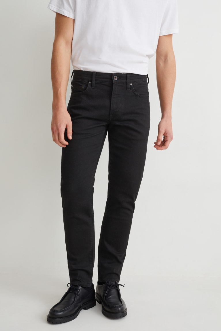 Jeans C&A Slim Lycra® With Recycled Algodon Negras | SKXGRO-465