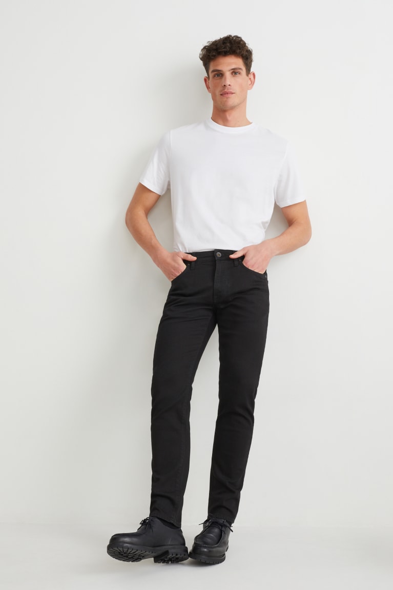 Jeans C&A Slim Lycra® With Recycled Algodon Negras | SKXGRO-465