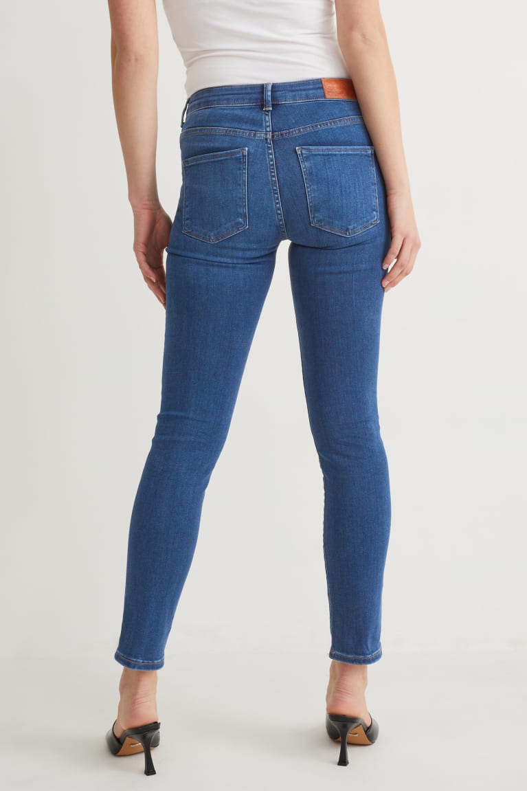 Jeans C&A Slim Mid-rise Cintura Lycra® Azules | CYTWBA-504