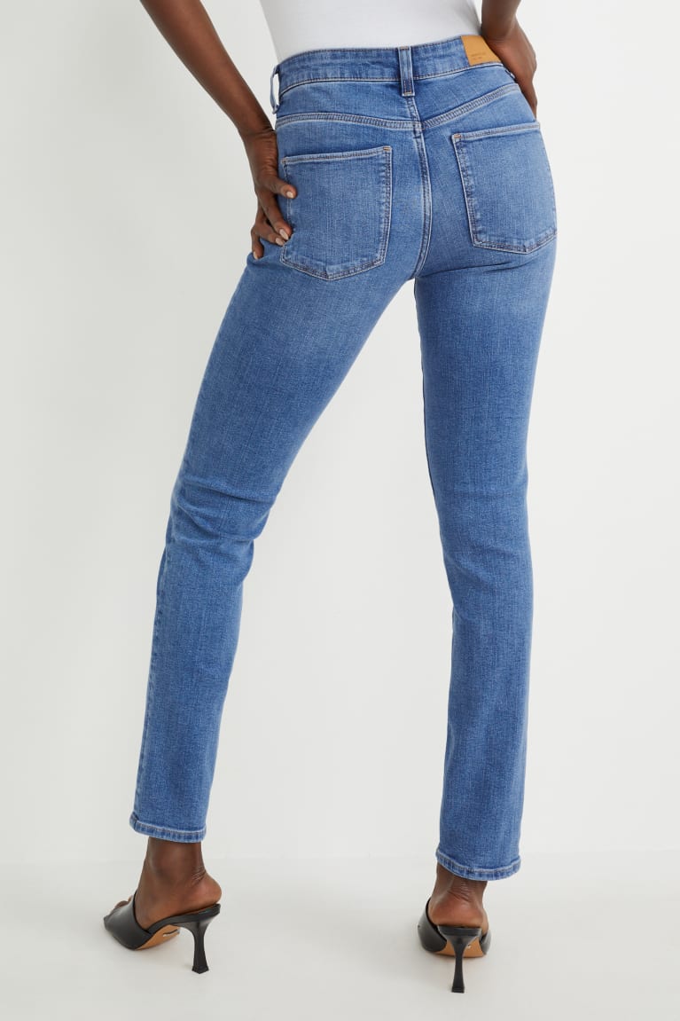 Jeans C&A Slim Mid-rise Cintura Lycra® Recycled Azules | QOSZGM-102