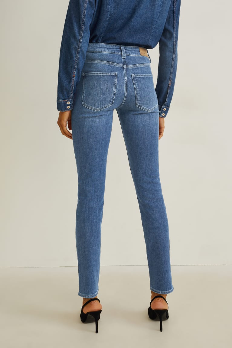 Jeans C&A Slim Mid-rise Cintura Thermal Lycra® Azules | IKGPAC-397