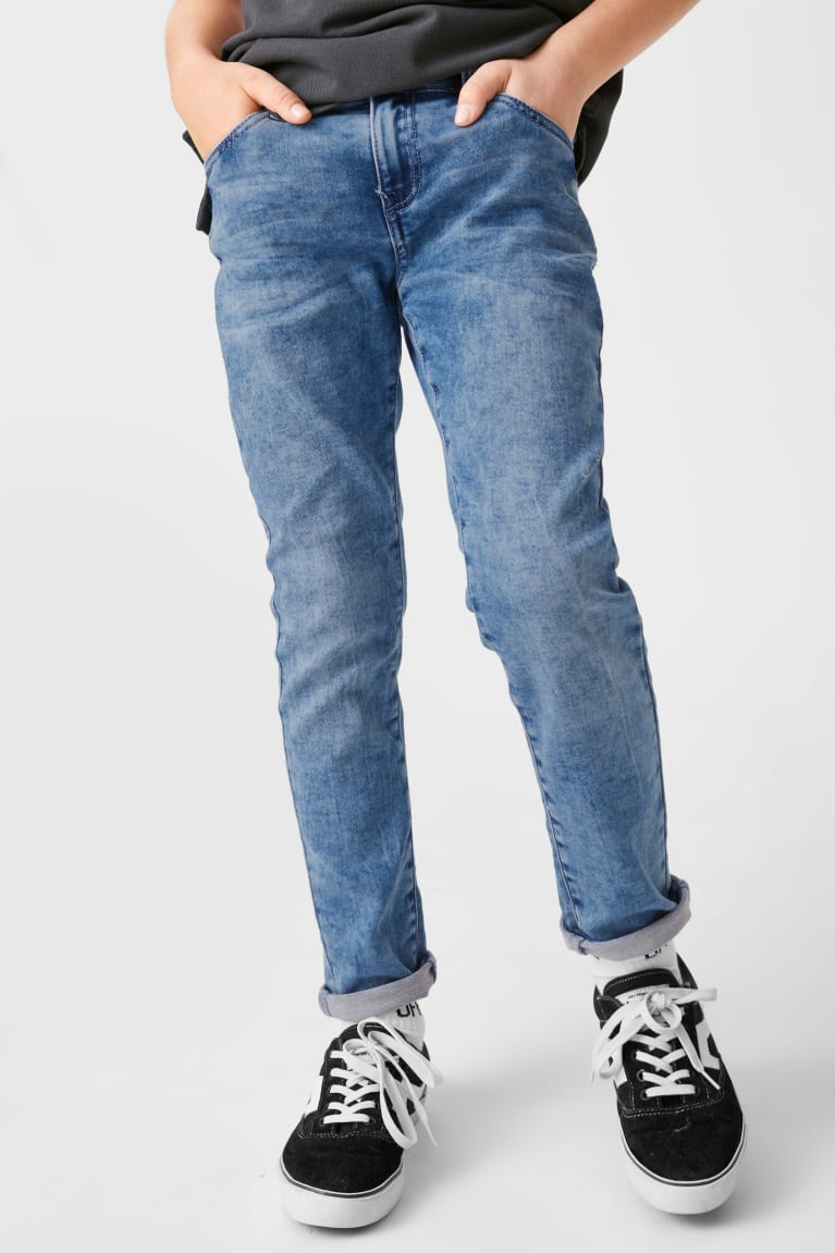 Jeans C&A Slim Organic Algodon Azules | JMGAUP-258