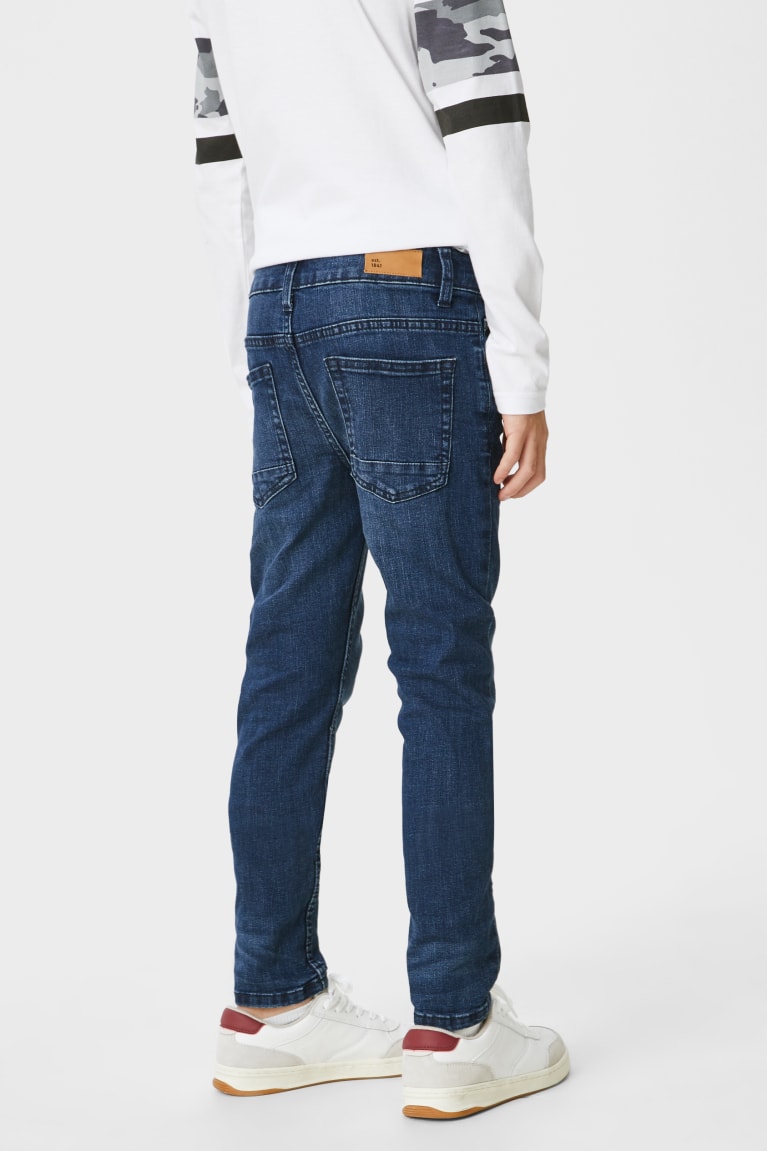 Jeans C&A Slim Organic Algodon Azules Azules Oscuro | DKZBQP-862