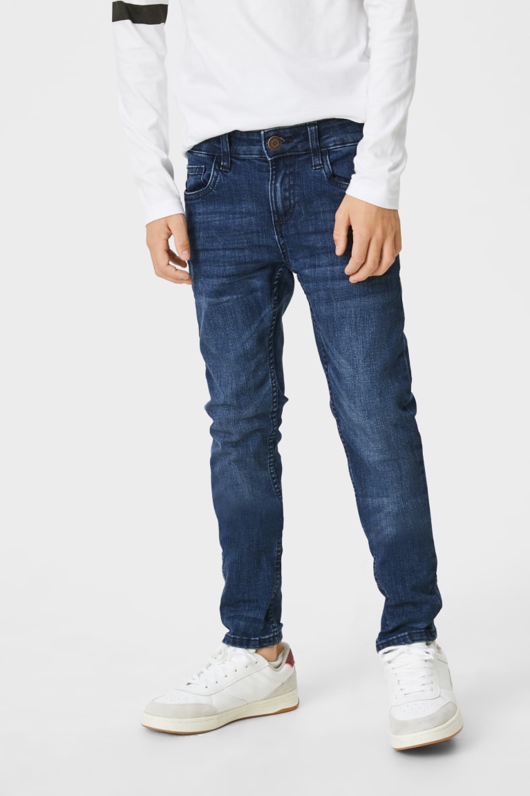 Jeans C&A Slim Organic Algodon Azules Azules Oscuro | DKZBQP-862