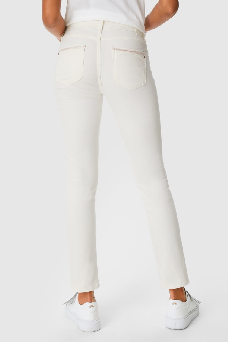 Jeans C&A Slim Shiny Blancas | ZMEWJV-625