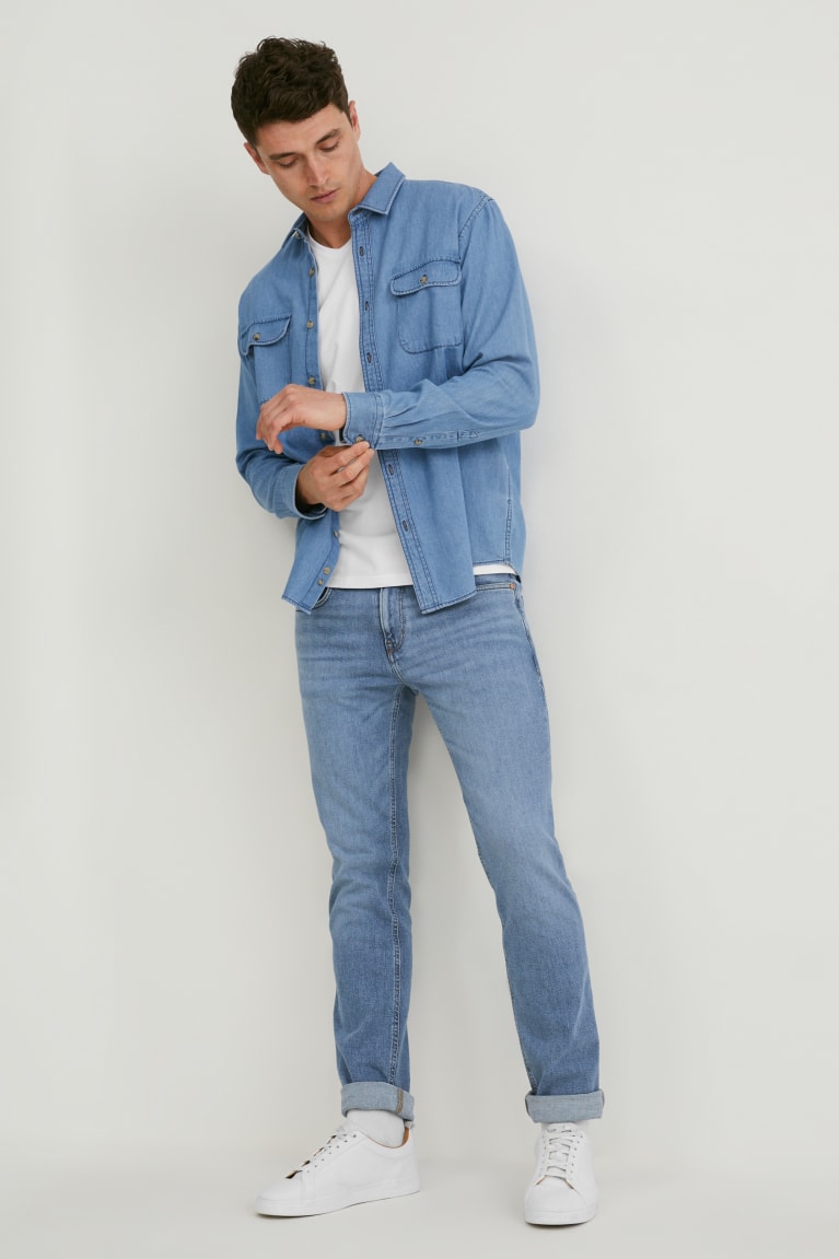 Jeans C&A Slim With Hemp Fibres Lycra® Azules | WUCVHX-321