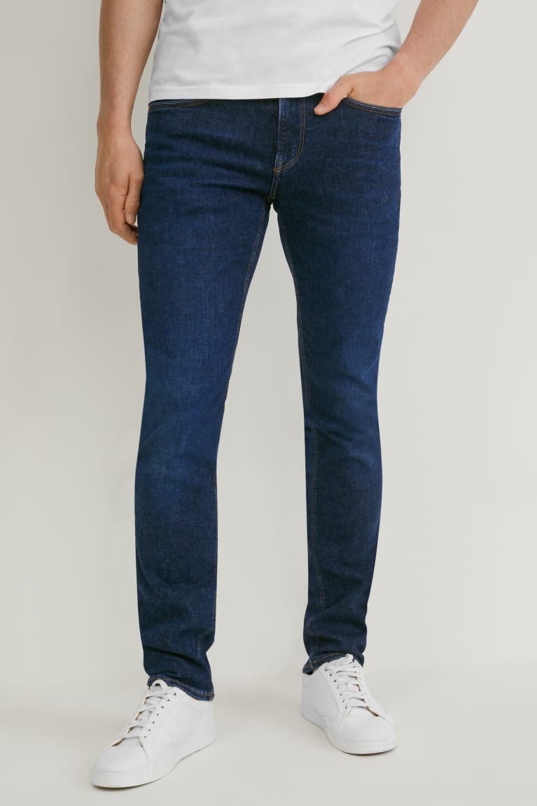 Jeans C&A Slim With Hemp Fibres Lycra® Azules Azules Oscuro | WYILOV-159