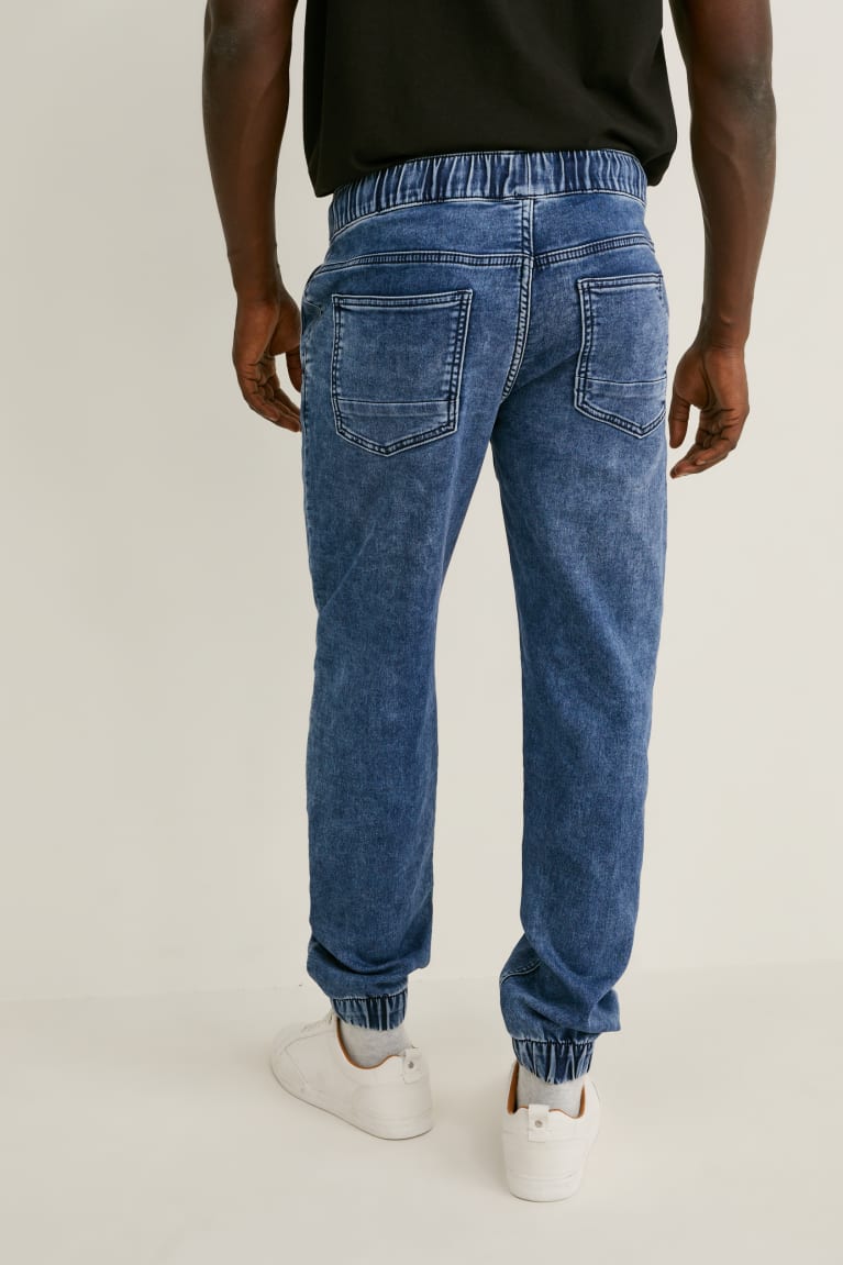 Jeans C&A Tapered Flex Jog Denim Azules Azules Oscuro | HKPMQN-427