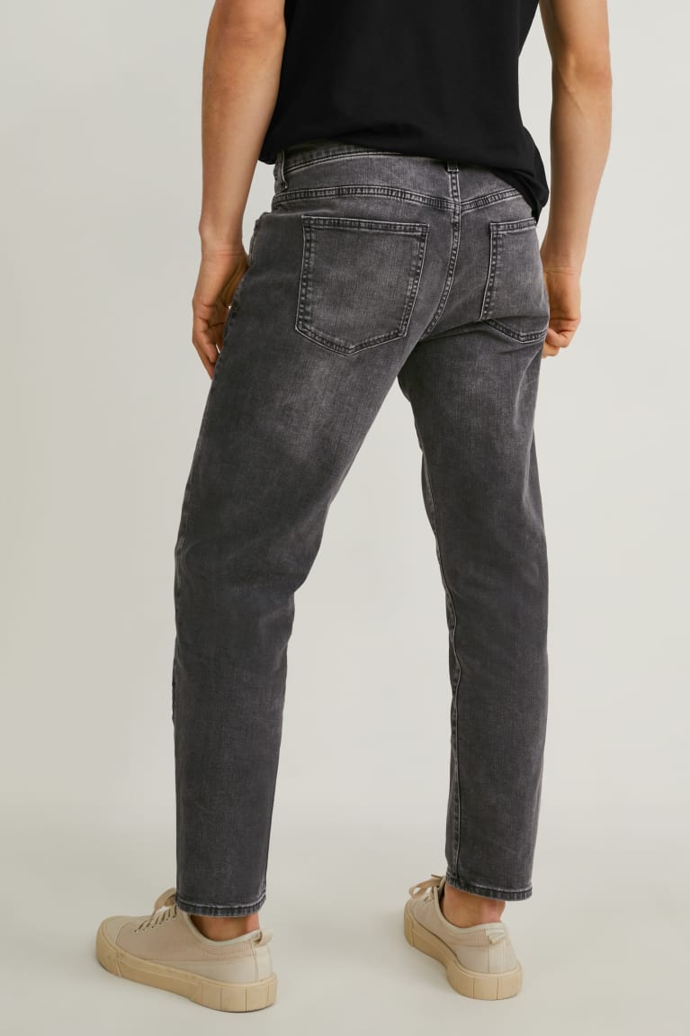 Jeans C&A Tapered Lycra® Negras | WCTOED-394