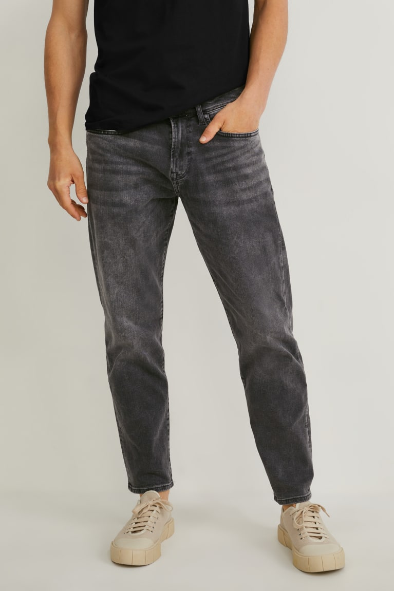 Jeans C&A Tapered Lycra® Negras | WCTOED-394